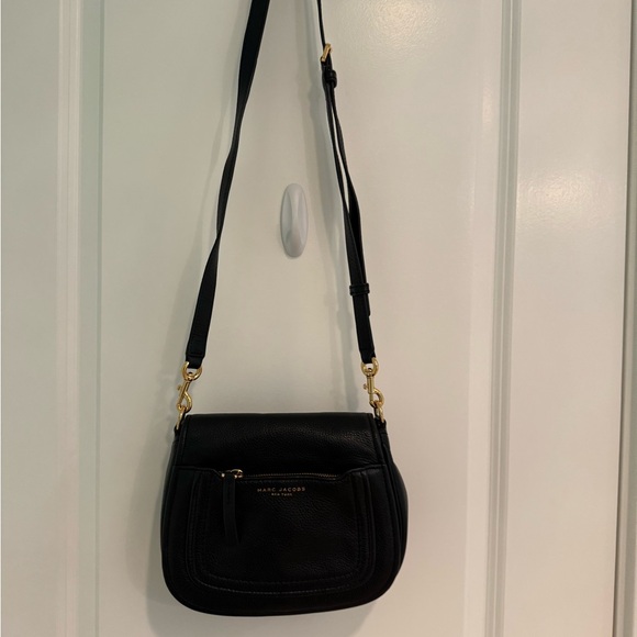 Marc Jacobs Black Crossbody Bag with Gold Accents - Picture 4 of 4
